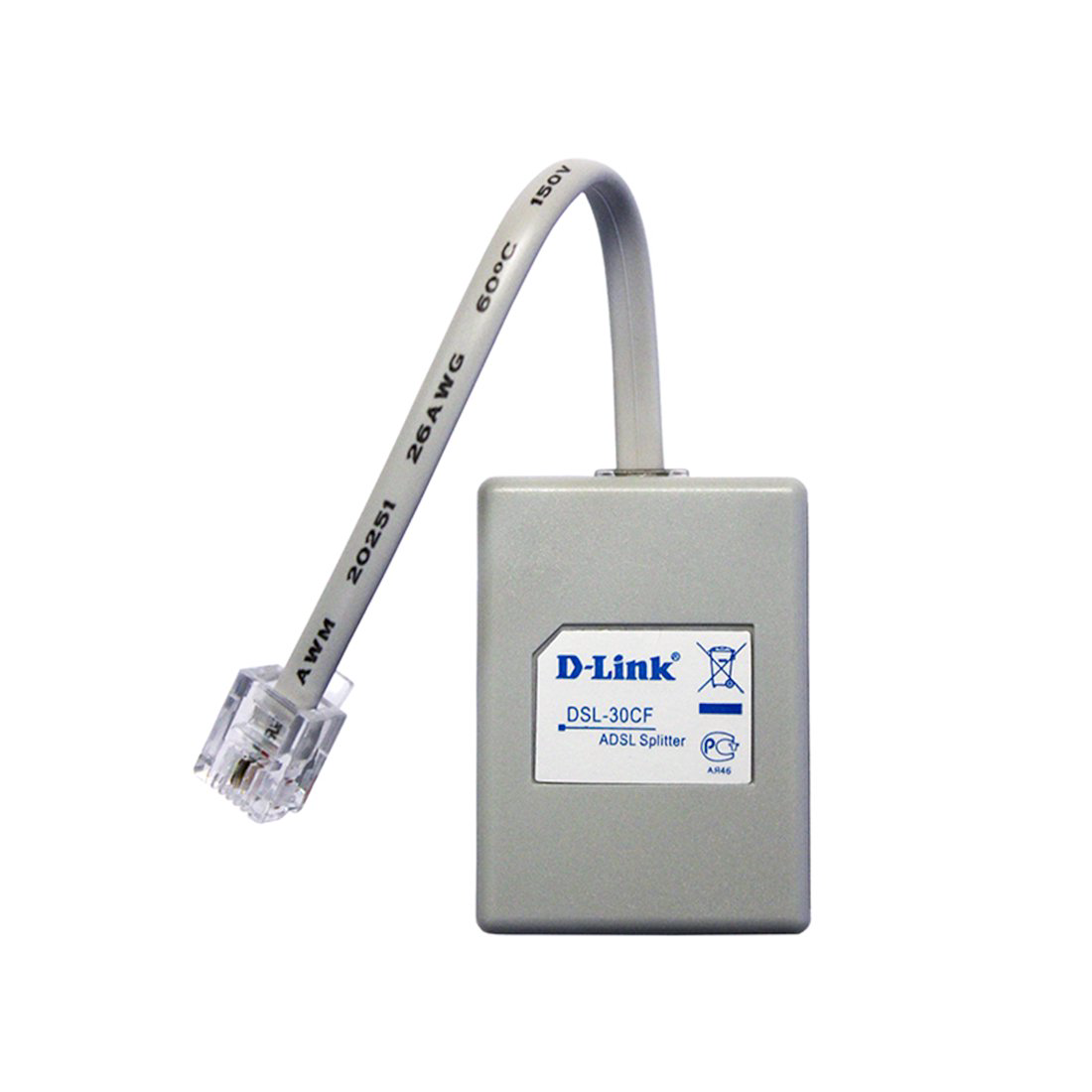 ADSL Сплиттер D-Link DSL-30CF/RS серый