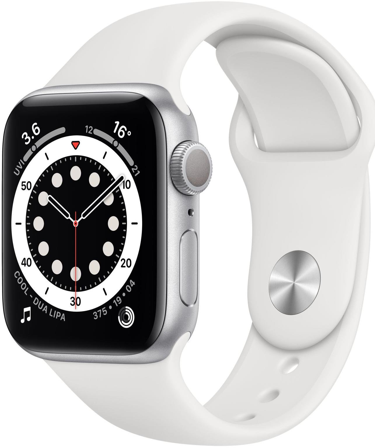 Смарт-часы Apple Watch Series 6 40mm MG283 Sport Band White-Silver купить,NaN