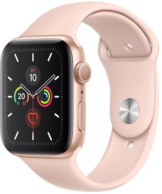 Смарт часы Apple Watch Series 5 44mm MWVE2LL Gold Aluminium with Pink Sand Sport Band  купить,NaN