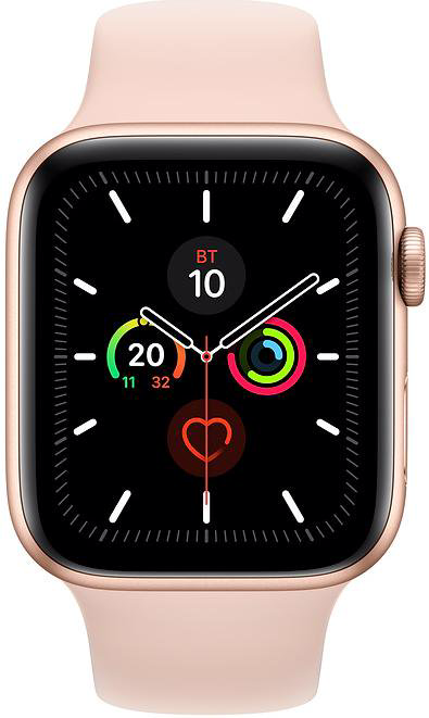 Смарт часы Apple Watch Series 5 44mm MWVE2LL Gold Aluminium with Pink Sand Sport Band  купить,NaN
