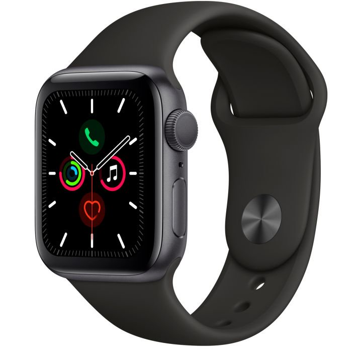 Смарт-часы Apple Watch Series 5 40mm MWV82 Aluminium Case with Black Sport Band Space Grey