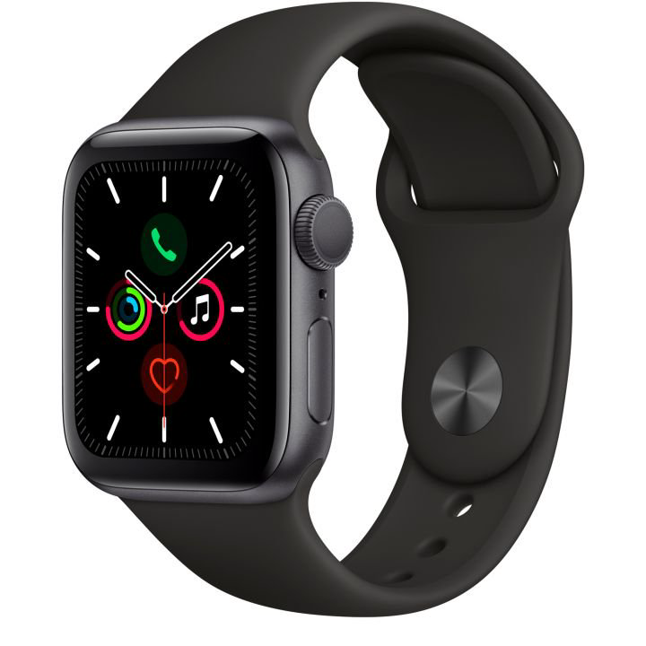 Смарт-часы Apple Watch Series 5 40mm MWV82 Aluminium Case with Black Sport Band Space Grey купить,NaN