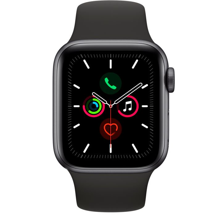 Смарт-часы Apple Watch Series 5 40mm MWV82 Aluminium Case with Black Sport Band Space Grey купить,NaN
