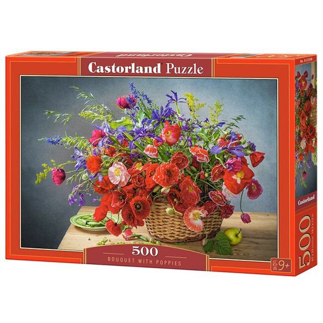 Пазлы Castorland Букет с маками 500 деталей купить,NaN