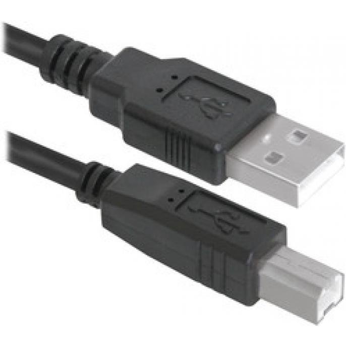 Кабель Defender USB04-06 USB 2.0 AM-BM 1,8м черный