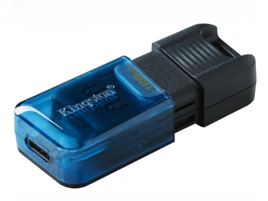 USB флэш-накопитель Kingston Traveler 80M DT80M/128GB 128GB черно-синий