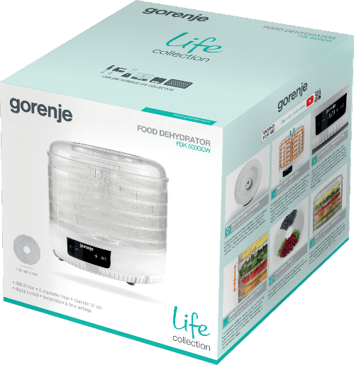 Сушилка для овощей и фруктов Gorenje FDK500GCW белая купить,NaN