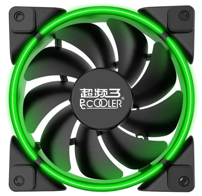 Вентилятор для корпуса PCCooler Corona Green LED 12см