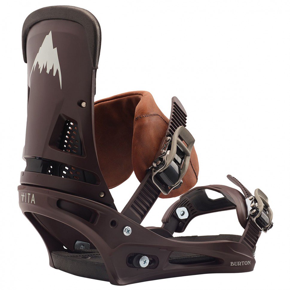 Крепление для сноуборда Burton Malavita Leather 2020 L deep cognac коричневое купить,NaN