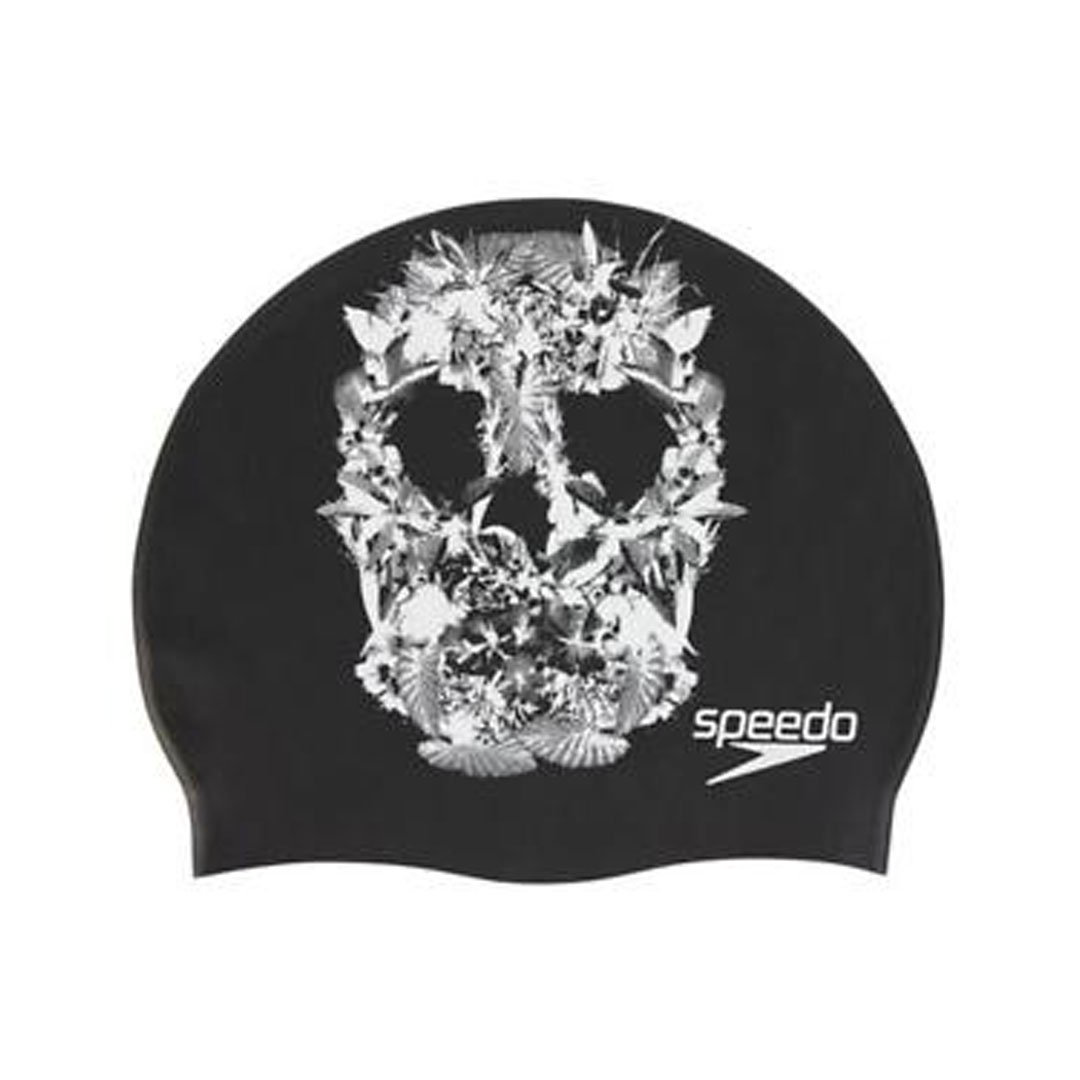 Шапочка для плавания Speedo Slogan one size черная купить,NaN