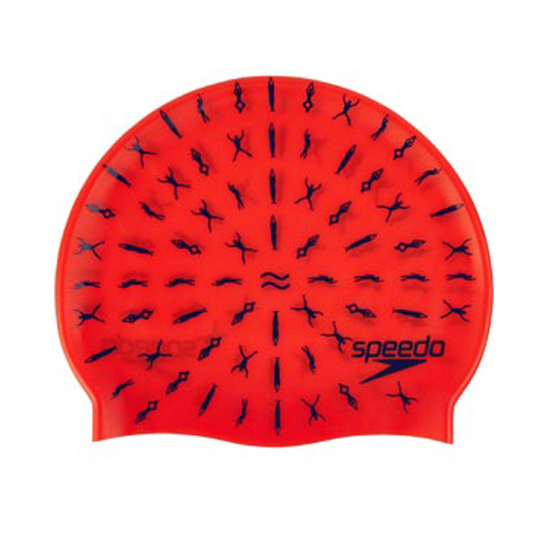Шапочка для плавания Speedo Slogan jr one size pink красная купить,NaN