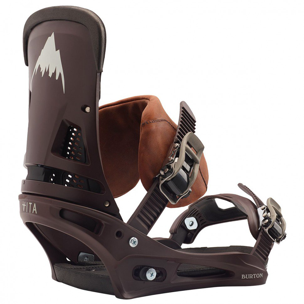 Крепление для сноуборда Burton Malavita Leather 2020 M deep cognac коричневое купить,NaN