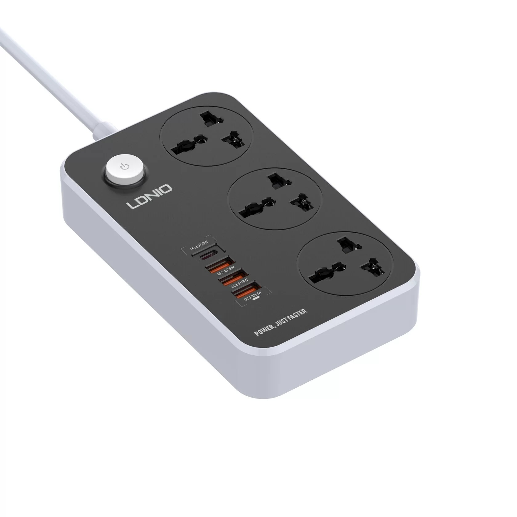 Сетевой фильтр Ldnio Universal SC3412 3 розетки черный - ForteMarket Сетевой фильтр Ldnio Universal SC3412 3 розетки черный купить,0