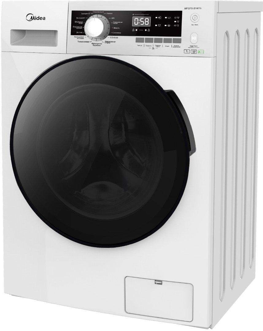 Стиральная машина Midea MFG70-S1411i белая купить,NaN