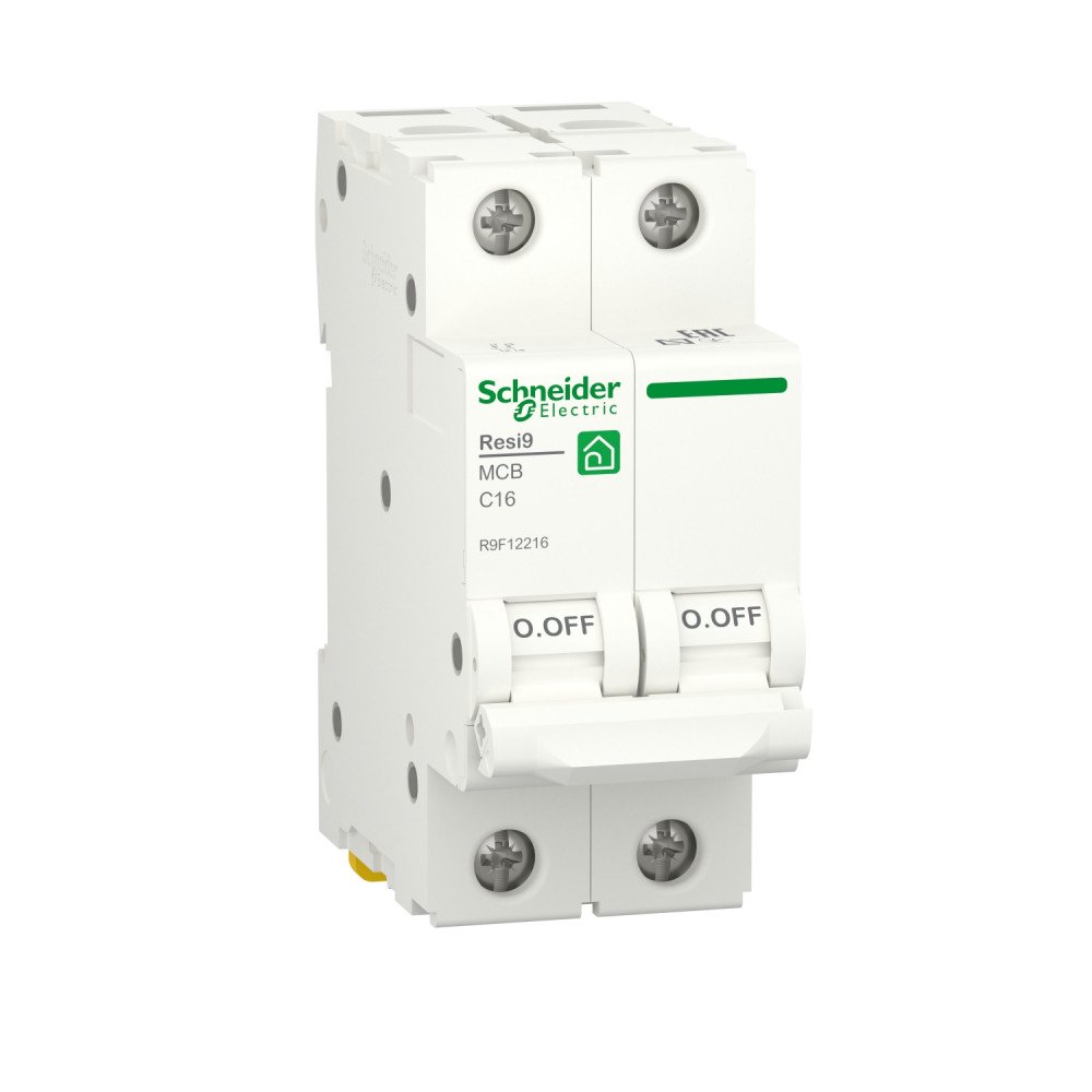 Автоматический выключатель Schneider Electric RESI9 SE С 16А 2P R9F12216 белый