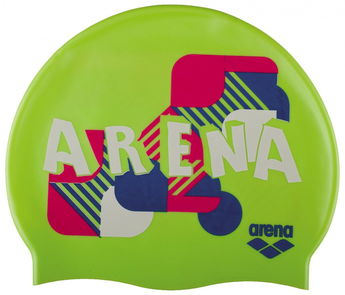Шапочка для плавания Arena Print jr 37 зеленая купить,NaN