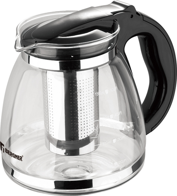 Чайник заварочный Bergner BG-38347-BK 1.5 л черный