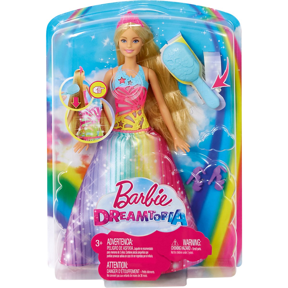 Кукла Mattel Barbie Дримтопия Принцесса с волшебными волосами в сверкающем платье купить,NaN