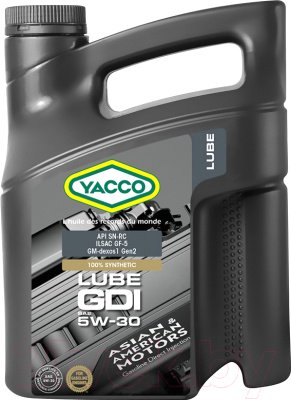 Моторное масло Yacco Lube GDI 5W30 5л