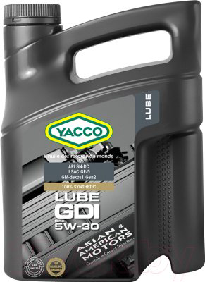 Моторное масло Yacco Lube GDI 5W30 5л купить,NaN
