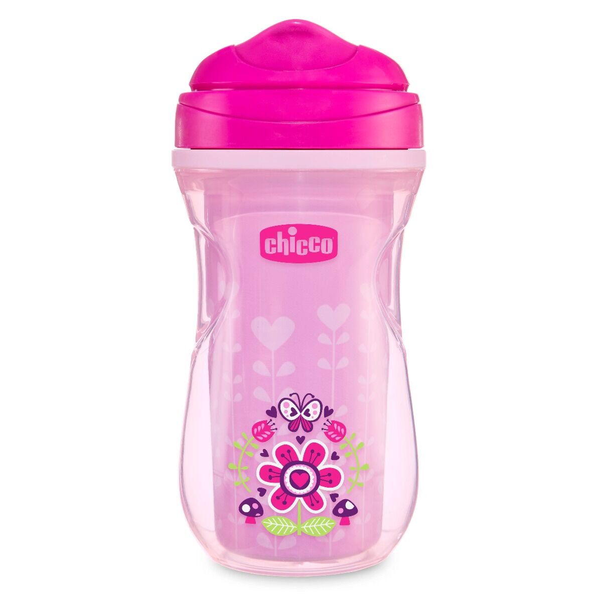 Поильник Chicco Active Cup 14м+ 266мл розовый