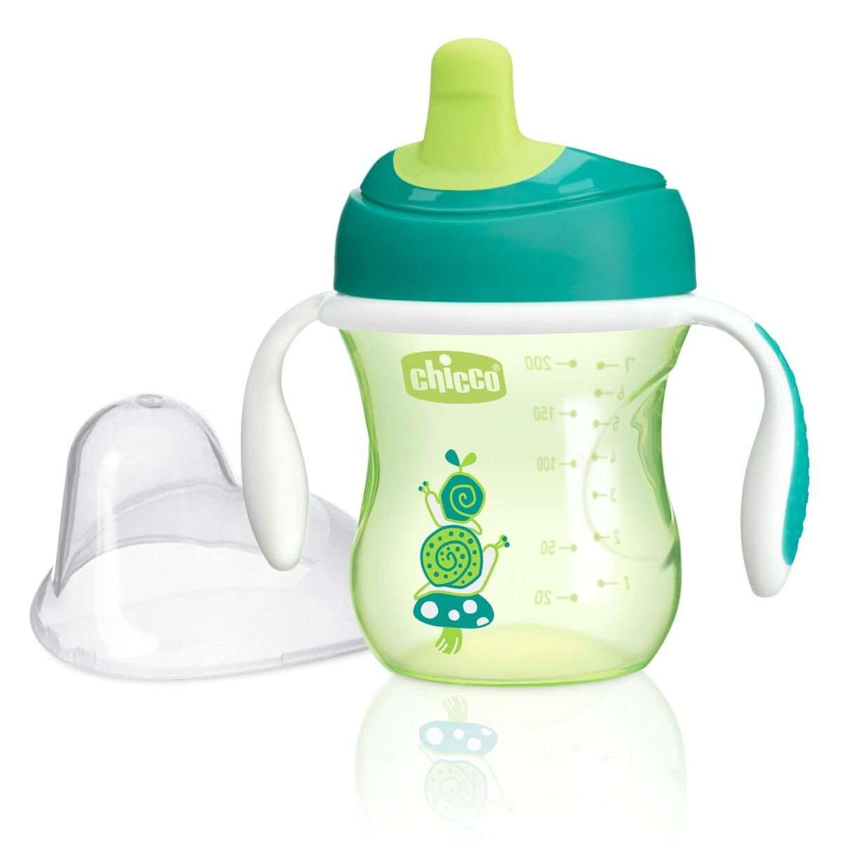 Поильник Chicco Training Cup 6м+ 200мл зеленый купить,NaN