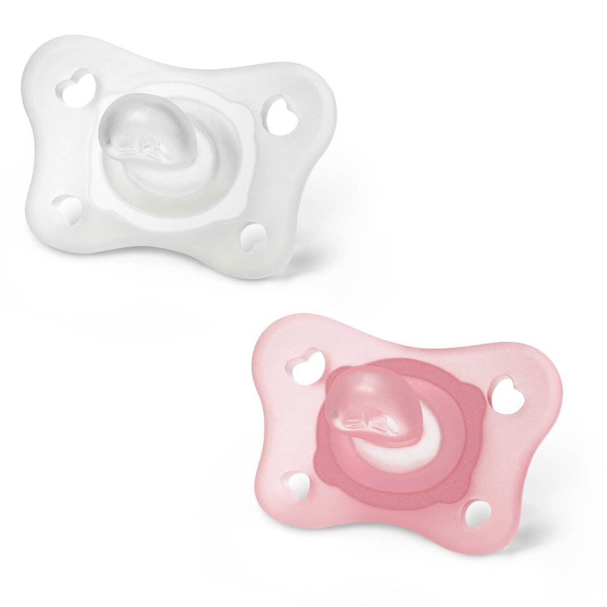  Пустышка Chicco Physio Soft Mini 0м+ 2шт розовая 