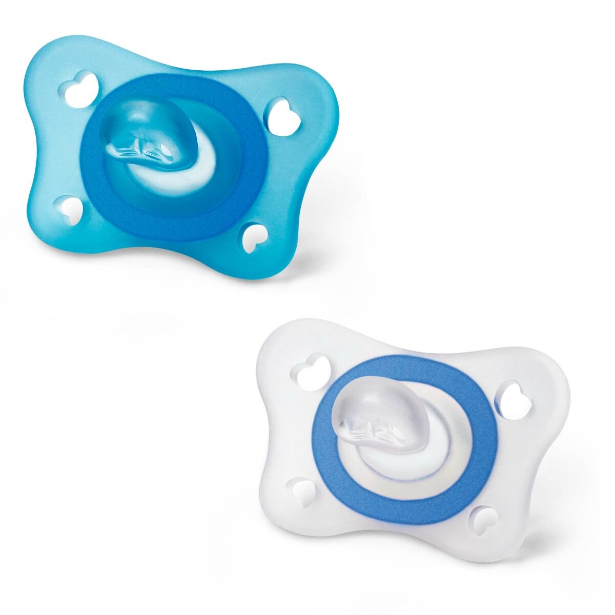  Пустышка Chicco Physio Soft Mini 2м+ 2шт голубая