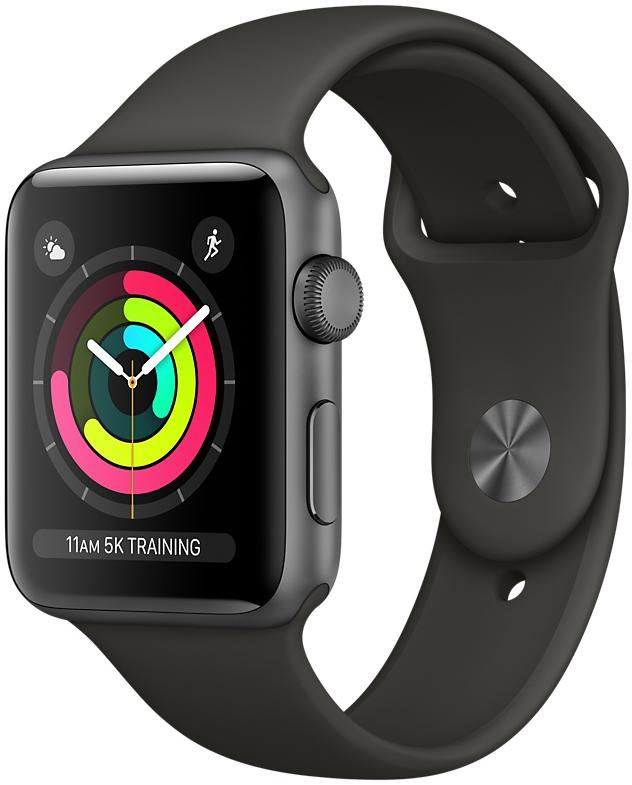 Смарт часы Apple Watch Series 3 42mm MTF32 Sport Band  Space Grey/Black 