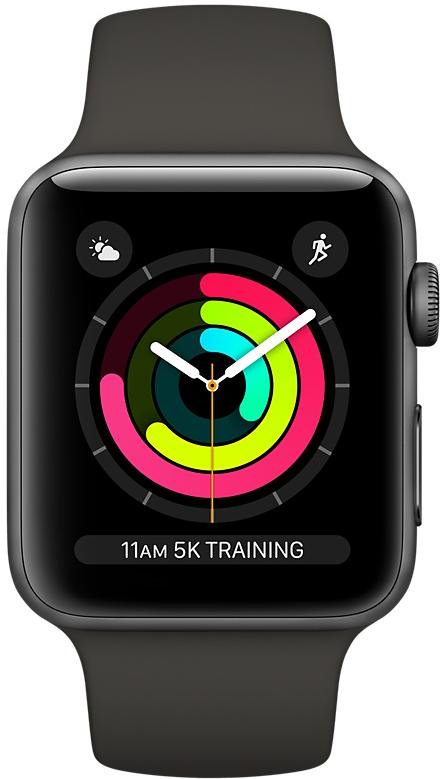 Смарт часы Apple Watch Series 3 42mm MTF32 Sport Band  Space Grey/Black 