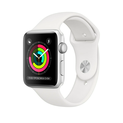 Смарт часы Apple Watch Series 3 42mm MTF22 Silver Aluminium with White Sport Band 