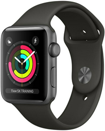 Смарт часы Apple Watch Series 3 42mm MTF32 Sport Band  Space Grey/Black 