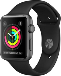 Смарт часы Apple Watch Series 3 38mm MTF02 Space Gray Aluminium Case with Black Sport Band 