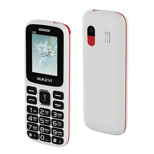 Мобильный телефон Maxvi C26 White-Red