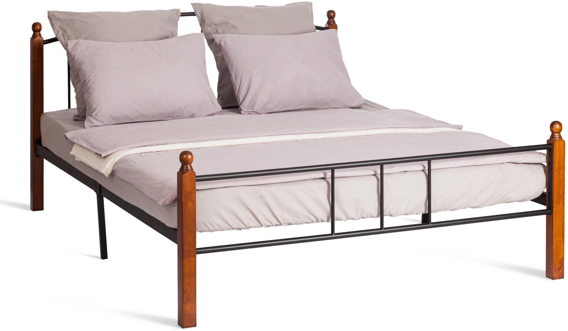 Кровать Dominika AT-915 160х200см коричневый купить,NaN