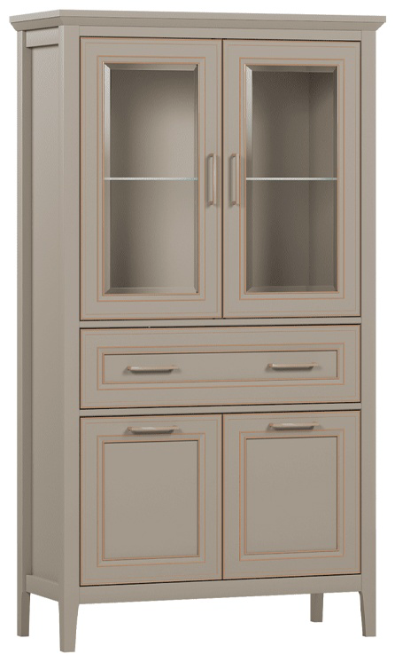 Шкаф Dominika REG2W2D1S/170 40.5х95х170см серый купить,NaN