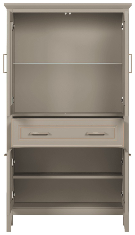 Шкаф Dominika REG2W2D1S/170 40.5х95х170см серый купить,NaN