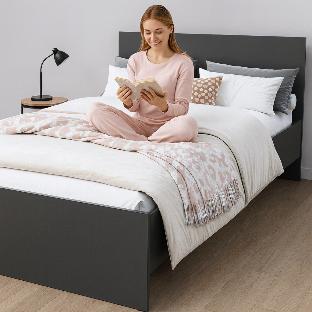 Кровать Dominika Фрейя 160х200см графит купить,NaN