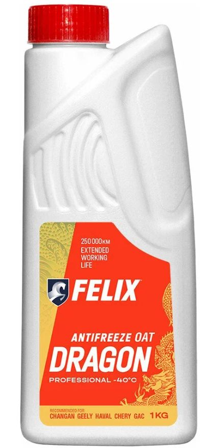 Антифриз Felix Dragon G12+ красный 1кг купить,NaN