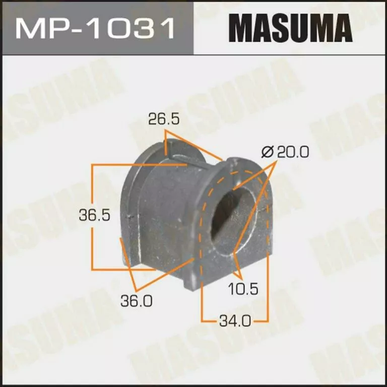 Втулка стабилизатора Masuma MP-1031 d20 4156A004 купить,NaN
