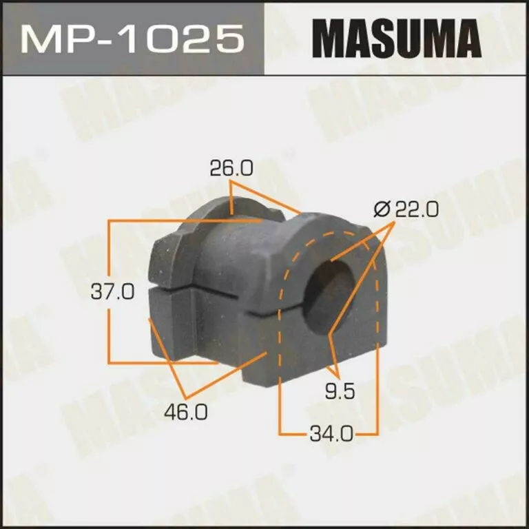 Втулка стабилизатора Masuma MP-1025 d22 4056A079 купить,NaN