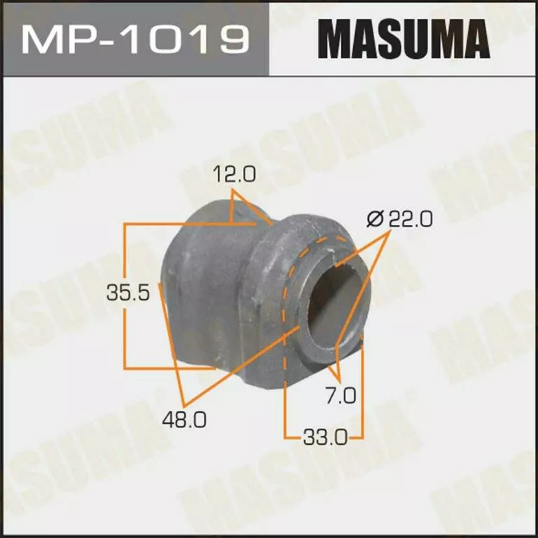 Втулка стабилизатора Masuma MP-1019 d22 48818-42010 купить,NaN