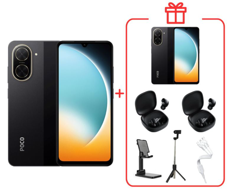 Смартфон Xiaomi Poco C71 3/64Gb Black + подарок купить,NaN