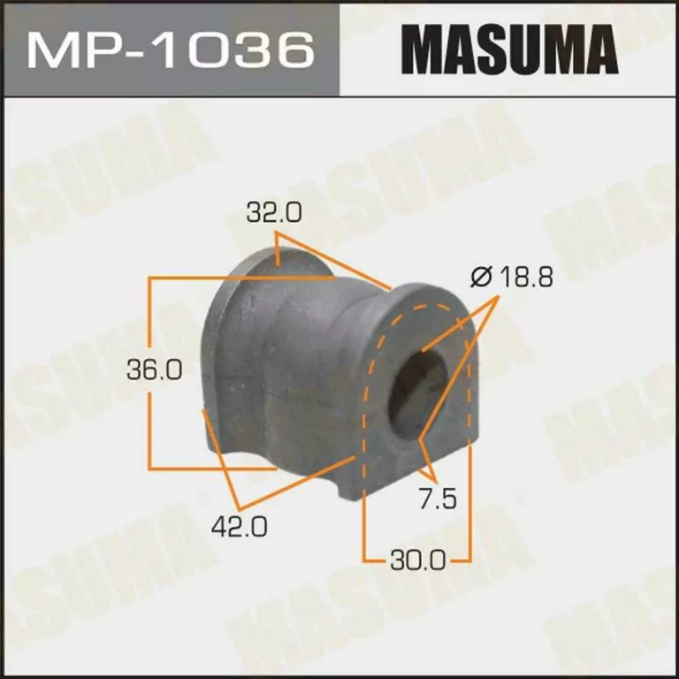 Втулка стабилизатора Masuma MP-1036 d18.8 GJ6A-28-156
