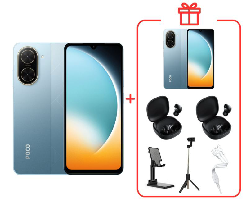 Смартфон Xiaomi Poco C71 4/128Gb Cool Blue + подарок купить,NaN