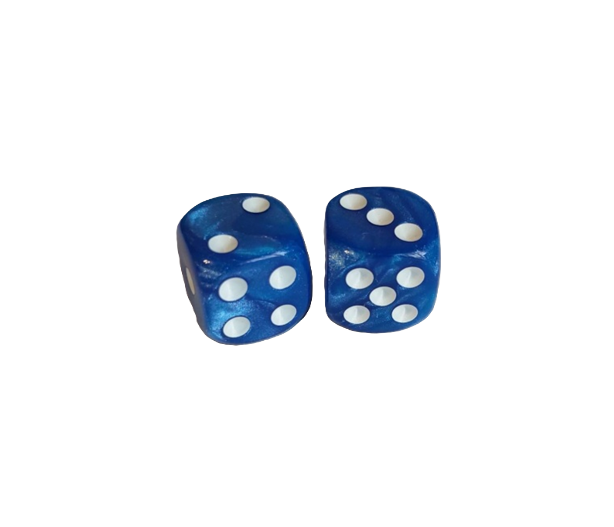 Игральные кости классические 2шт синие
