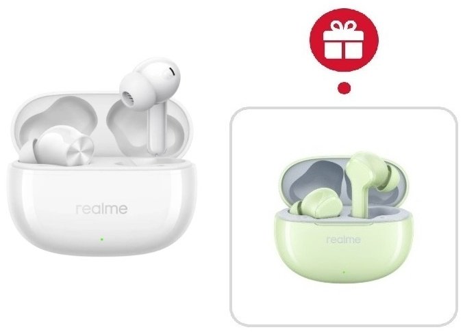 Наушники Realme Buds T200x белый + подарок купить,NaN