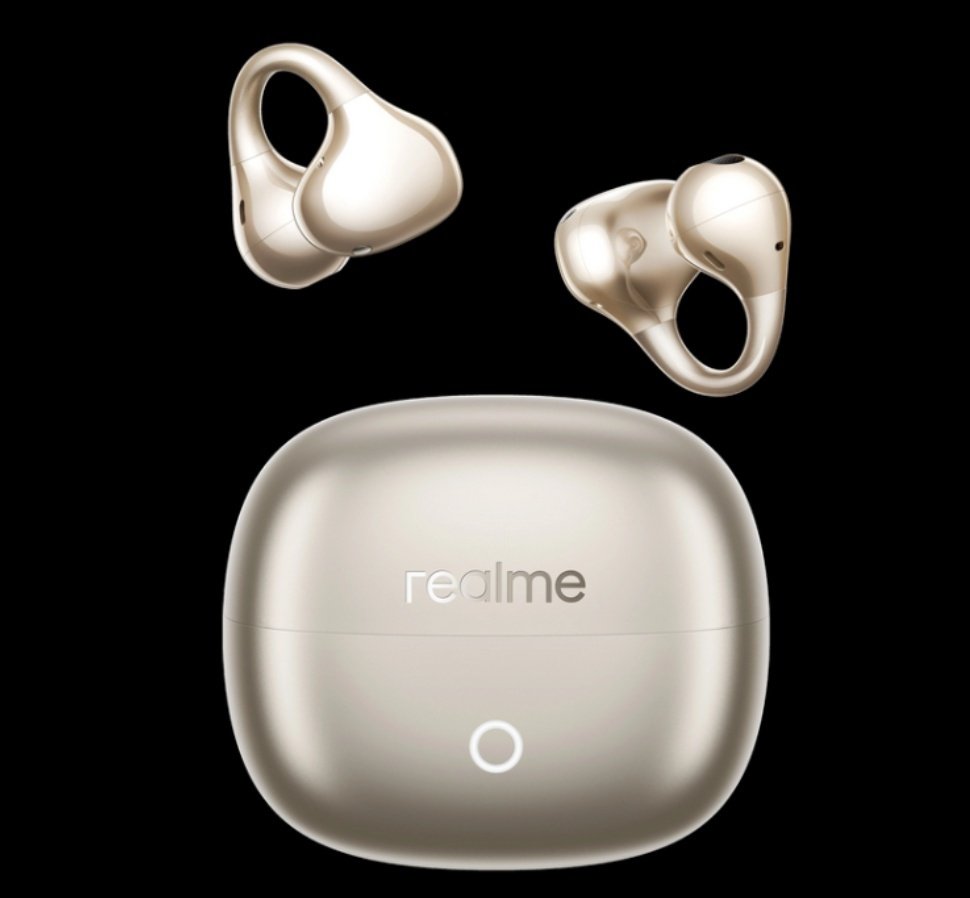 Наушники Realme Buds Clip золотистый + подарок