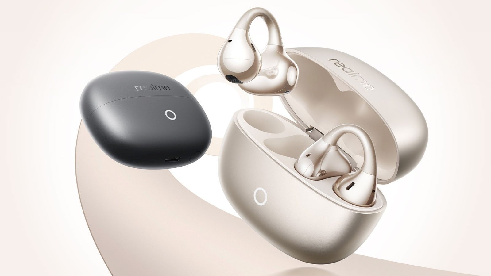 Наушники Realme Buds Clip золотистый + подарок