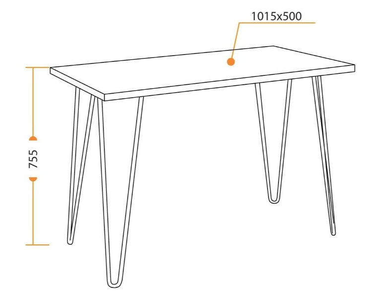 Письменный стол Tetchair WD-06 concrete 15245 102x50x75см светло-серый купить,NaN